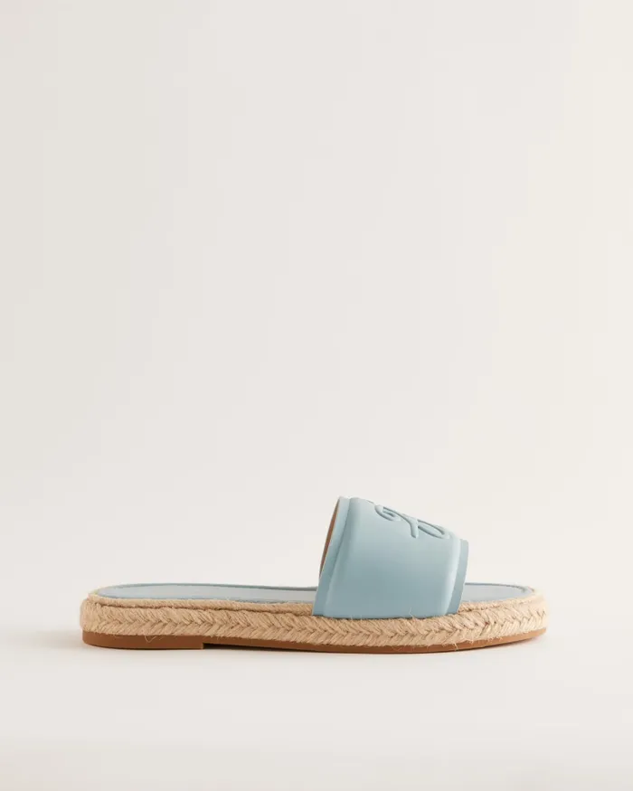 Women PORTIYA 8211 Leather Espadrille Flatform Slider Sandals Light Blue Ted Baker Sandals and Sliders Women PORTIYA 8211 Leather Espadrille Flatform Slider Sandals Light Blue Ted Baker Sandals and Sliders