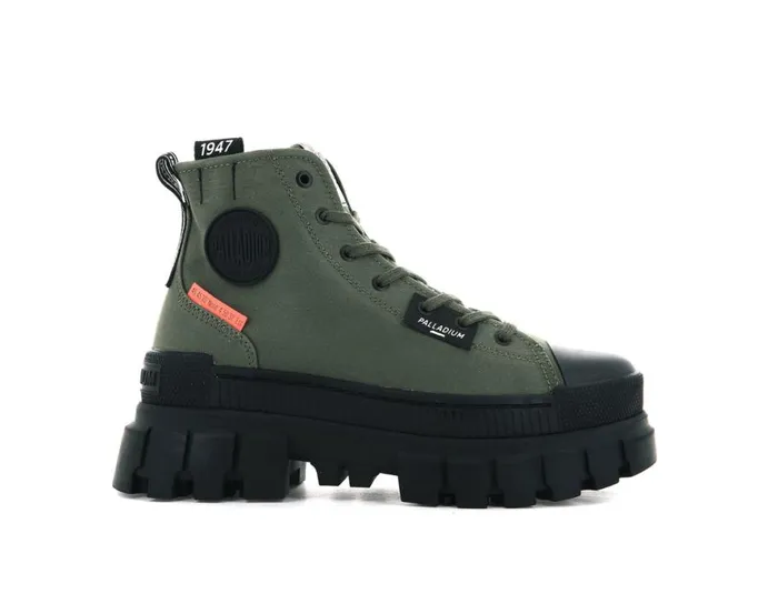 Women REVOLT HI TX Olive Night PALLADIUM Boots