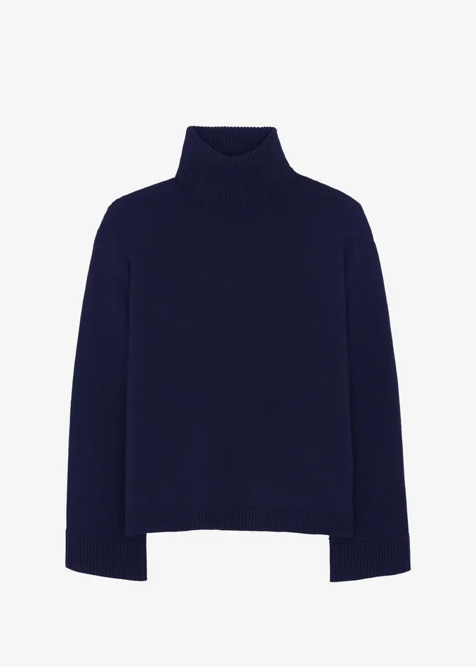 Women Rhea Trapeze Turtleneck 8211 Navy The Frankie Shop Knitwear