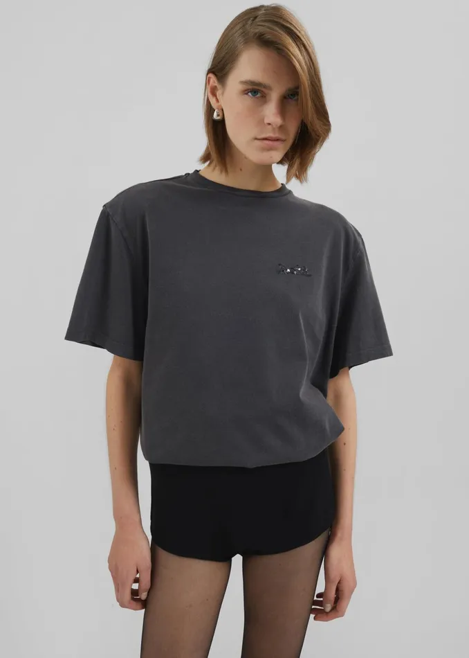 Women Rotate Heavy Oversized TShirt 8211 Black Wash The Frankie Shop Tops