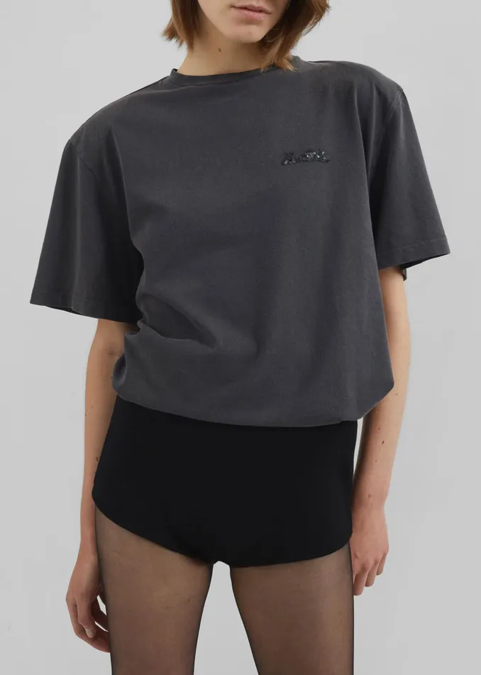 Women Rotate Heavy Oversized TShirt 8211 Black Wash The Frankie Shop Tops