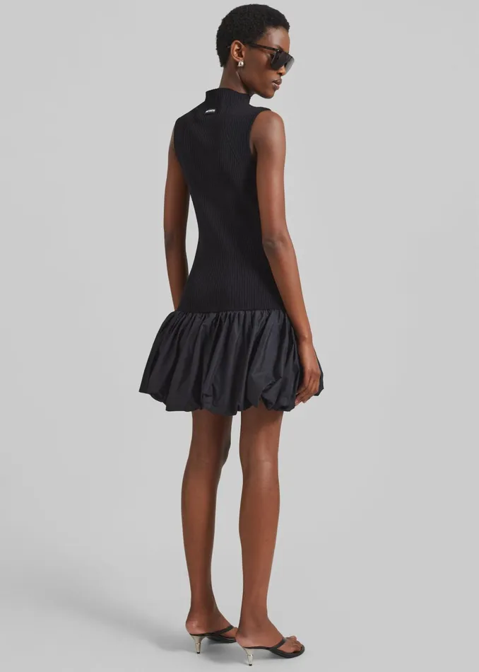 Women Rotate Knit Racer Cut Dress 8211 Black The Frankie Shop Dresses
