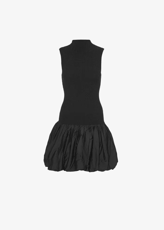 Women Rotate Knit Racer Cut Dress 8211 Black The Frankie Shop Dresses
