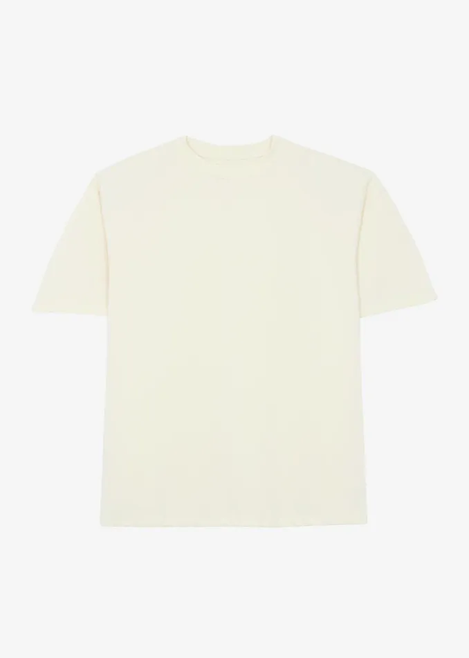 Women Rowen Padded Shoulder Tee 8211 Cream The Frankie Shop Tops