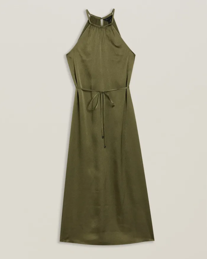 Women ROXIEYY 8211 Halterneck Midaxi Dress Khaki Ted Baker Dresses