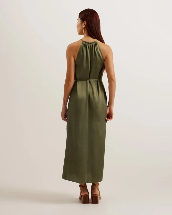 Women ROXIEYY 8211 Halterneck Midaxi Dress Khaki Ted Baker Dresses Women ROXIEYY 8211 Halterneck Midaxi Dress Khaki Ted Baker Dresses