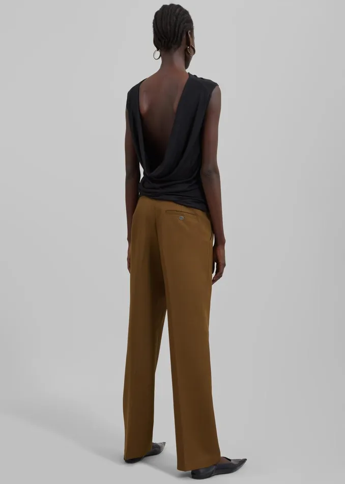 Women Salma Drop Back Blouse 8211 Black The Frankie Shop Tops