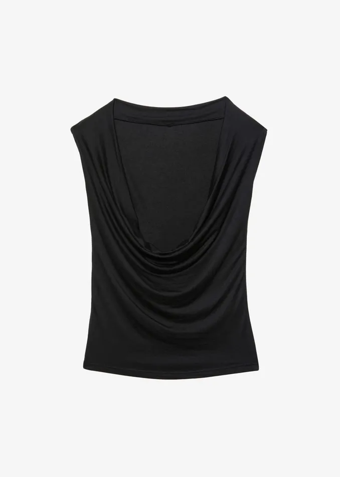 Women Salma Drop Back Blouse 8211 Black The Frankie Shop Tops