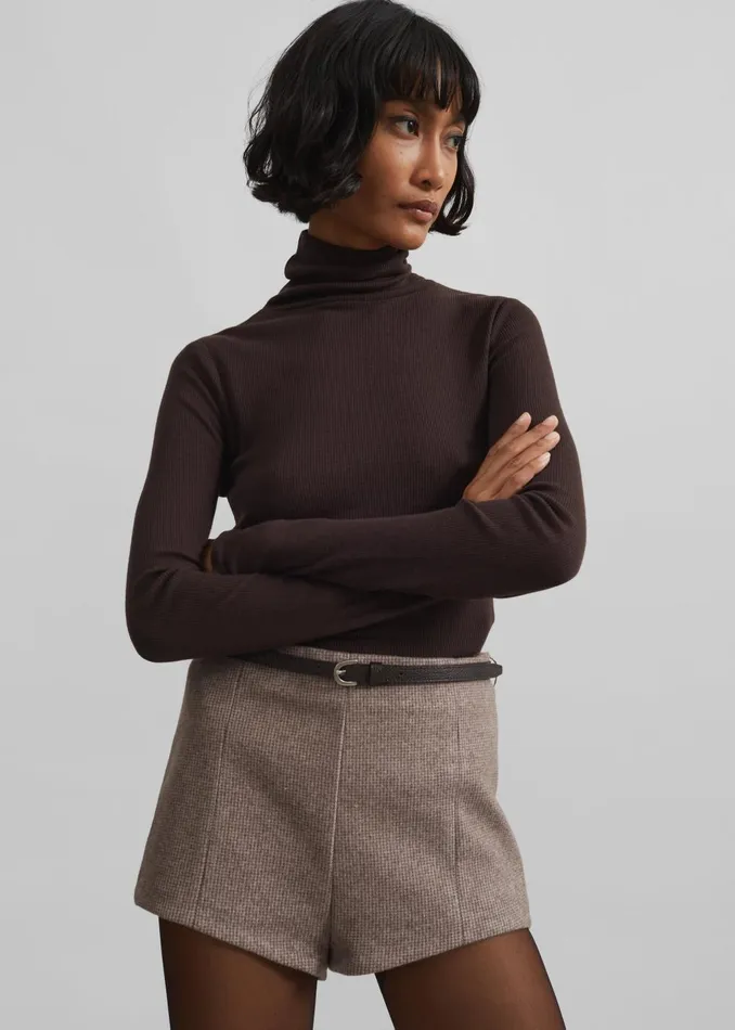 Women Samse Samse Sasonnet Turtleneck 8211 Chocolate Torte The Frankie Shop Knitwear