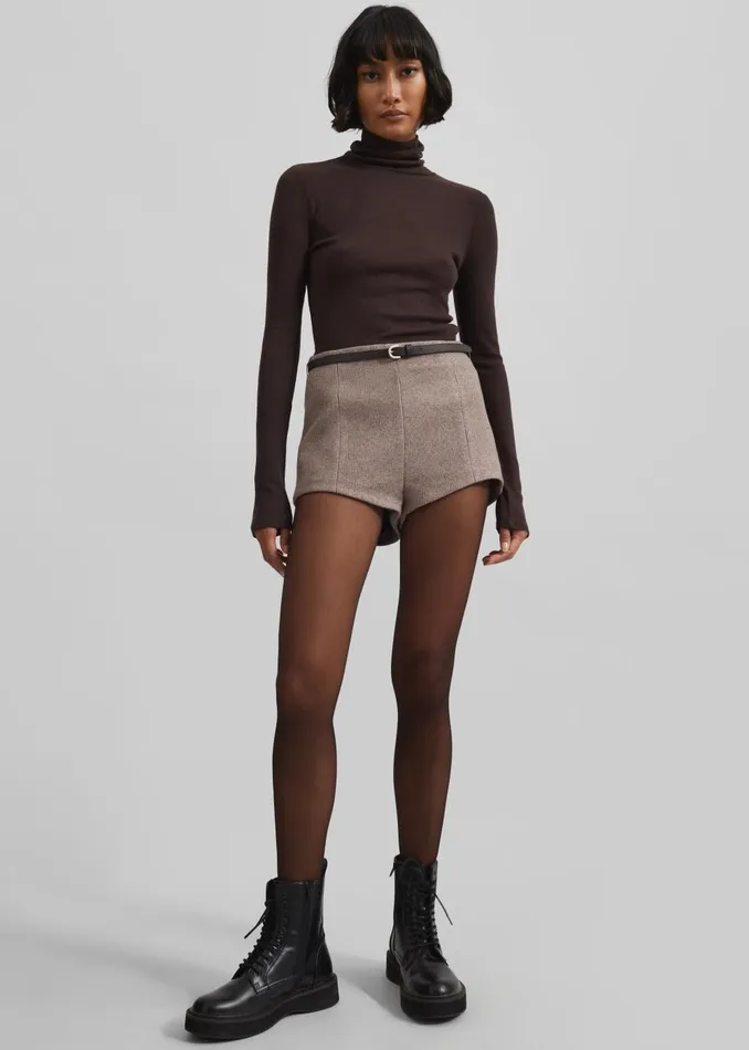 Women Samse Samse Sasonnet Turtleneck 8211 Chocolate Torte The Frankie Shop Knitwear