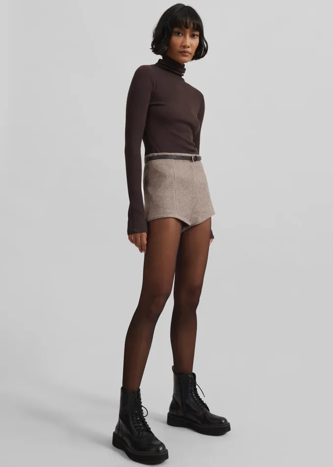 Women Samse Samse Sasonnet Turtleneck 8211 Chocolate Torte The Frankie Shop Knitwear