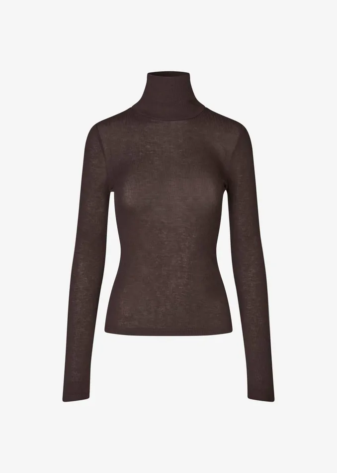 Women Samse Samse Sasonnet Turtleneck 8211 Chocolate Torte The Frankie Shop Knitwear
