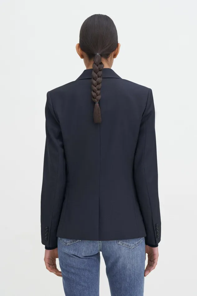 Women Sasha Cool Wool Blazer Dark Navy Filippa K Blazers