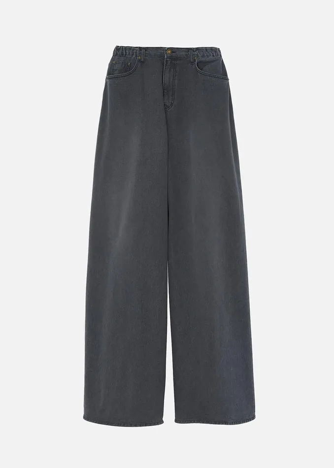 Women Sasha Wide Leg Jeans 8211 Dark Grey The Frankie Shop Bottoms