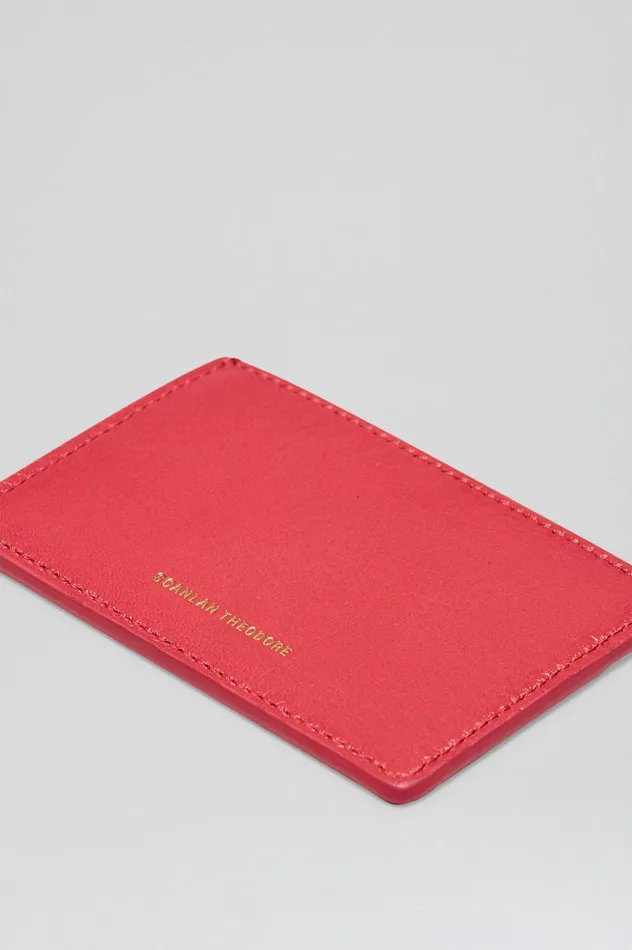 Women Scanlan Theodore FLAT CARD HOLDER RASPBERRY Bags