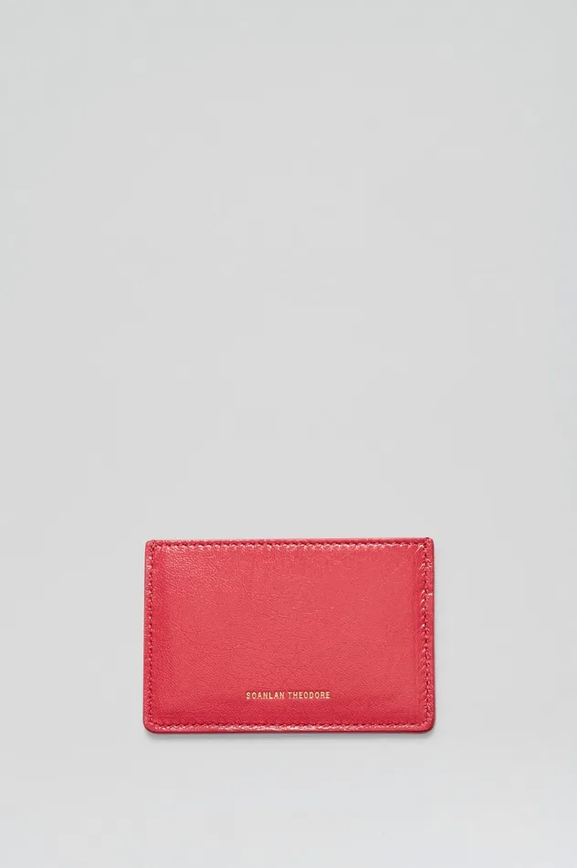 Women Scanlan Theodore FLAT CARD HOLDER RASPBERRY Bags