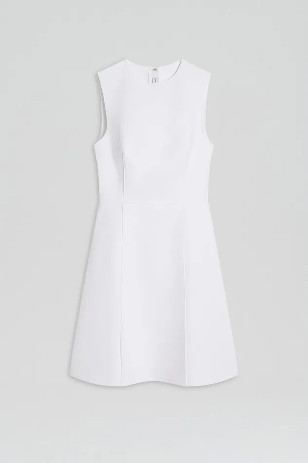 Women Scanlan Theodore SCUBA MINI DRESS WHITE Dresses