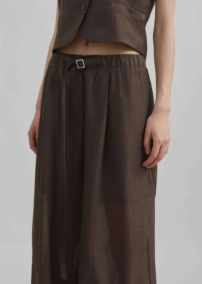 Women Selene Trousers 8211 Chocolate The Frankie Shop Bottoms
