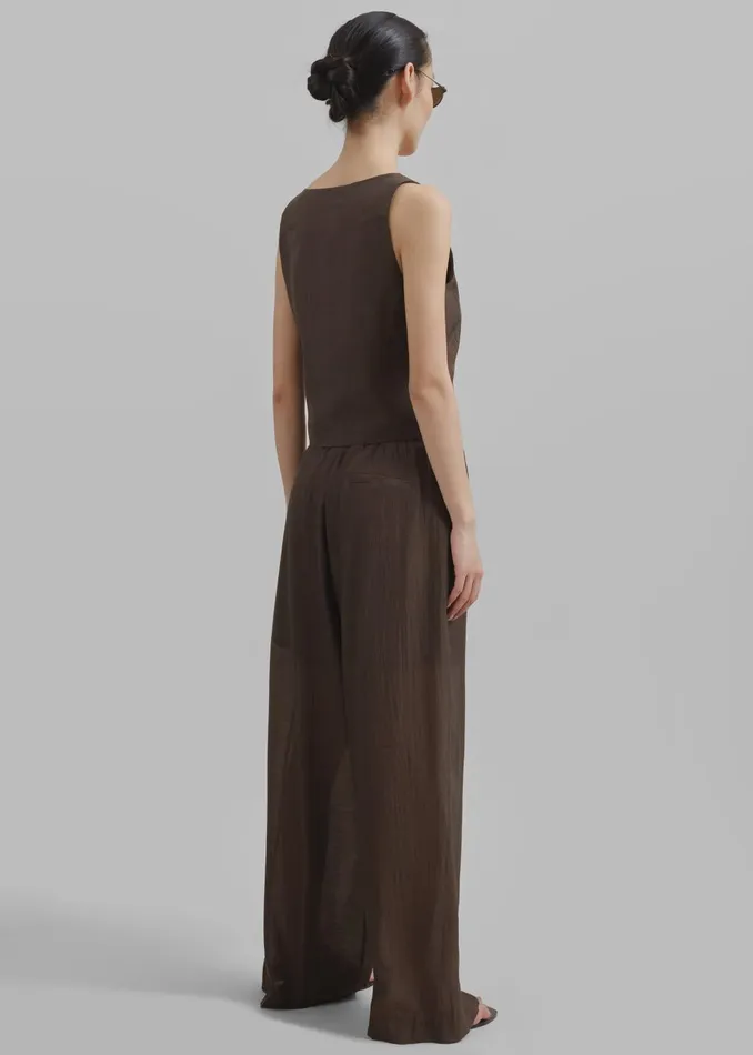 Women Selene Trousers 8211 Chocolate The Frankie Shop Bottoms