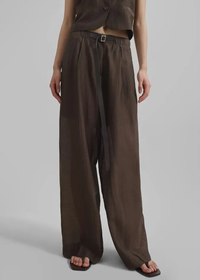 Women Selene Trousers 8211 Chocolate The Frankie Shop Bottoms