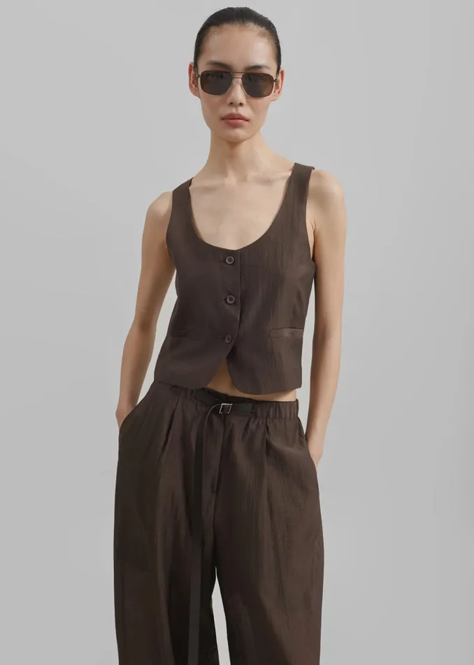 Women Selene Trousers 8211 Chocolate The Frankie Shop Bottoms