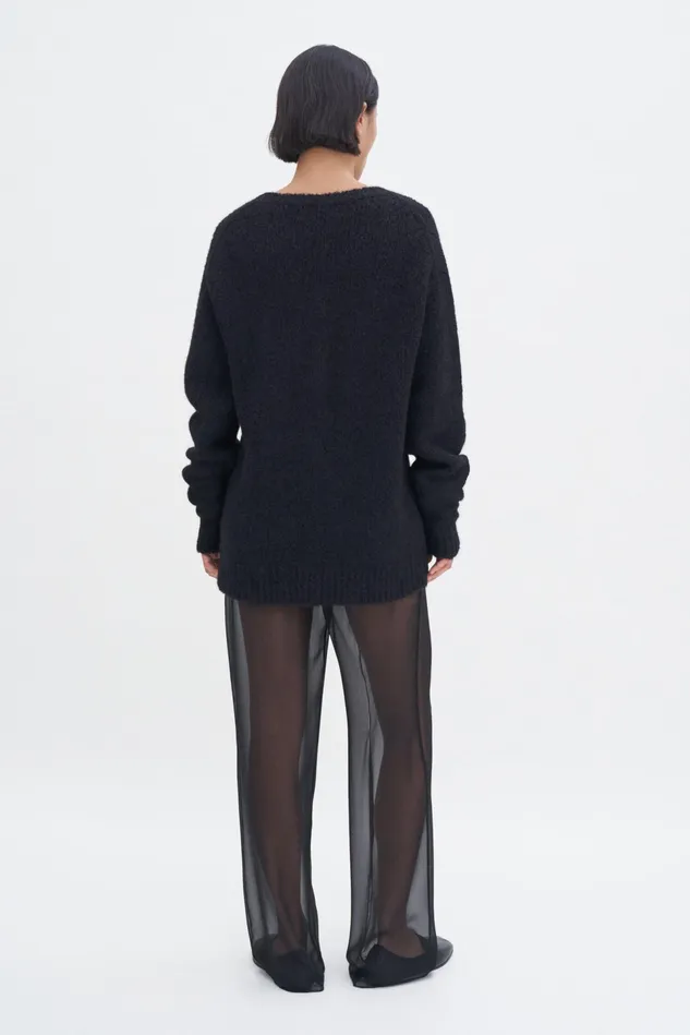 Women Sheer Silk Zip Trousers Black Filippa K Trousers