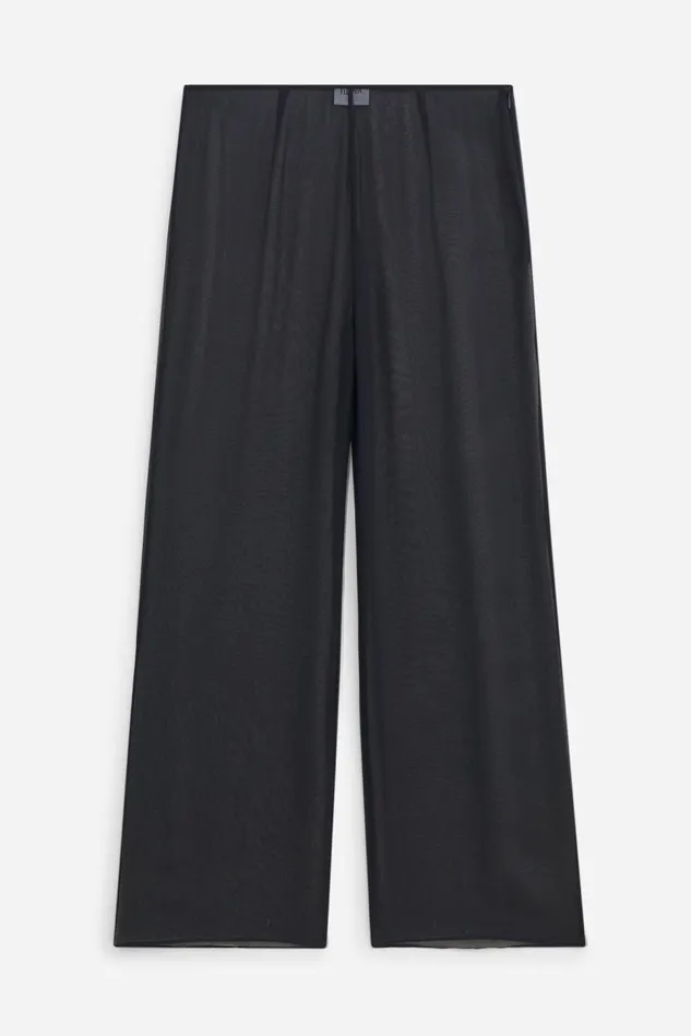 Women Sheer Silk Zip Trousers Black Filippa K Trousers