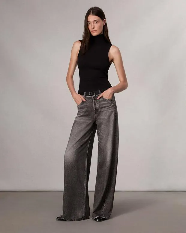 Women Shirts and Tops Rag and Bone Irina Turtleneck Tank Black