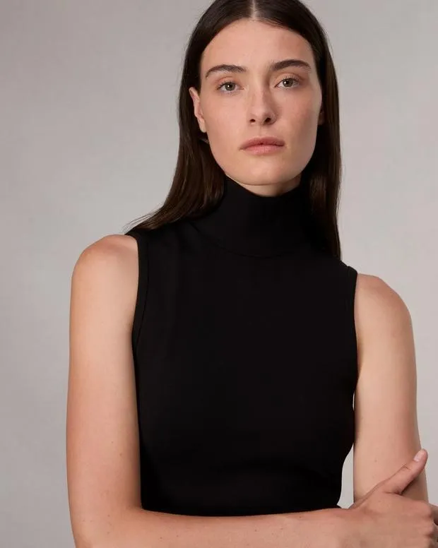 Women Shirts and Tops Rag and Bone Irina Turtleneck Tank Black