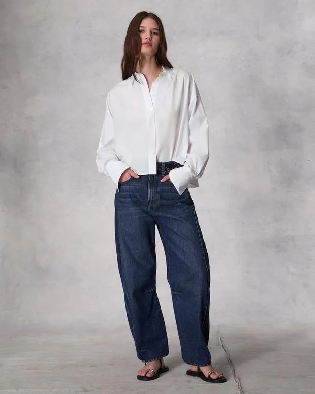 Women Shirts and Tops Rag and Bone Martha Cotton Poplin Shirt White