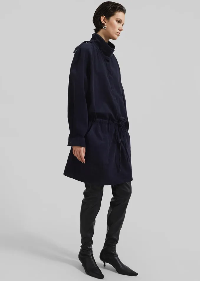 Women Sibelle Corduroy Dress 8211 Navy The Frankie Shop Dresses