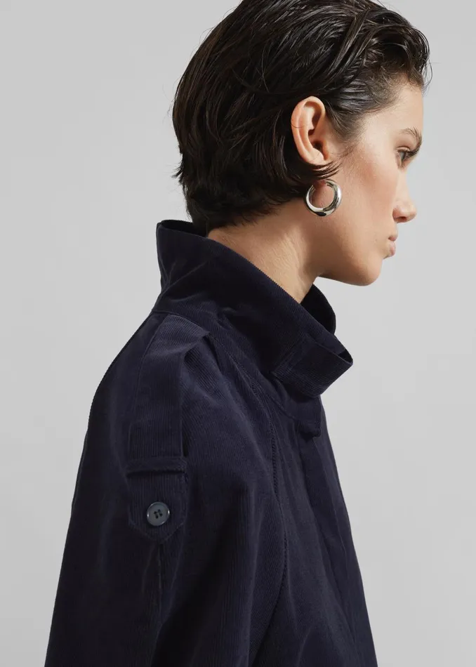 Women Sibelle Corduroy Dress 8211 Navy The Frankie Shop Dresses