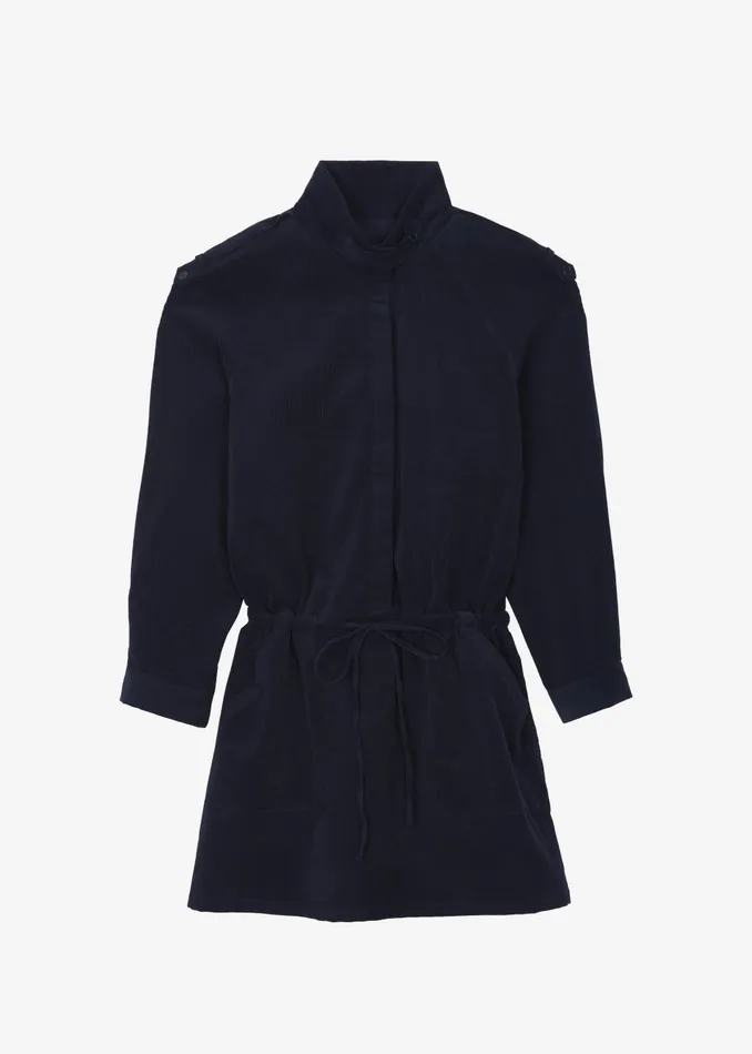 Women Sibelle Corduroy Dress 8211 Navy The Frankie Shop Dresses
