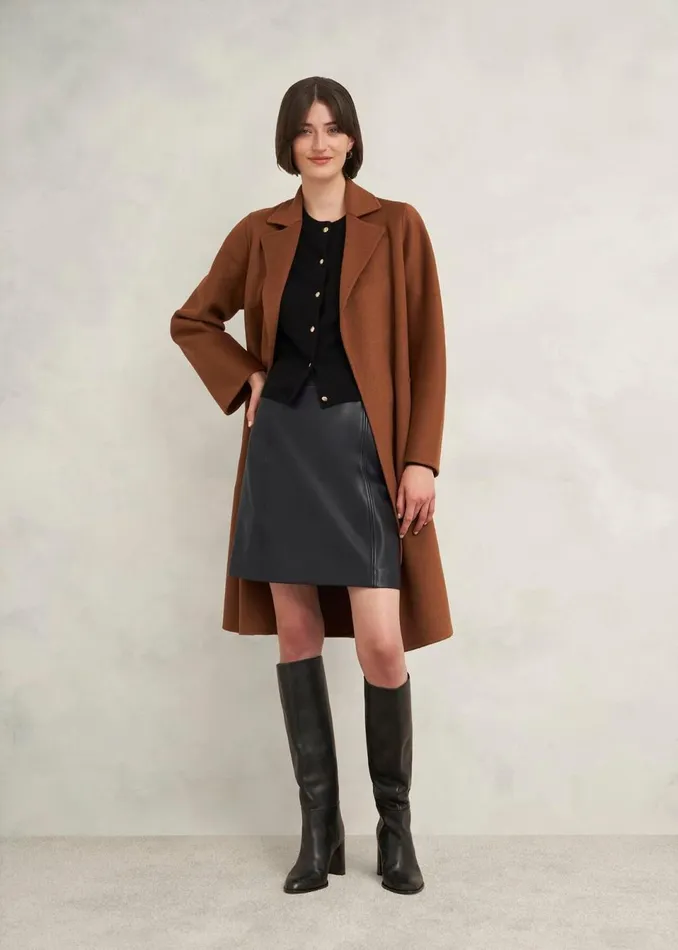 Women Skirts Hobbs Annabelle Leather Skirt Black