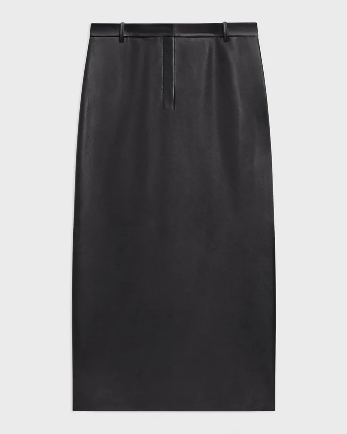 Women Skirts Theory Trouser Skirt In Leather Black