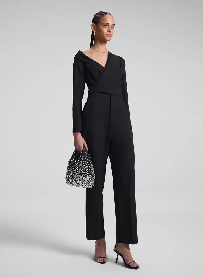 Women Skyla Asymmetric Jumpsuit Black ALC Jumpsuits