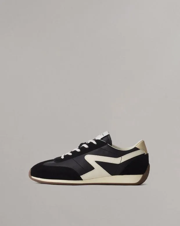 Women Sneakers Rag and Bone Slim Retro Runner Sneaker Black