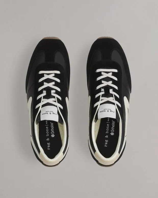 Women Sneakers Rag and Bone Slim Retro Runner Sneaker Black