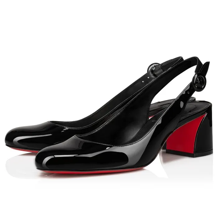 Women So Jane Sling 55 Mm Sling Back Pumps 8211 Patent Leather 8211 Black Christian Louboutin Pumps