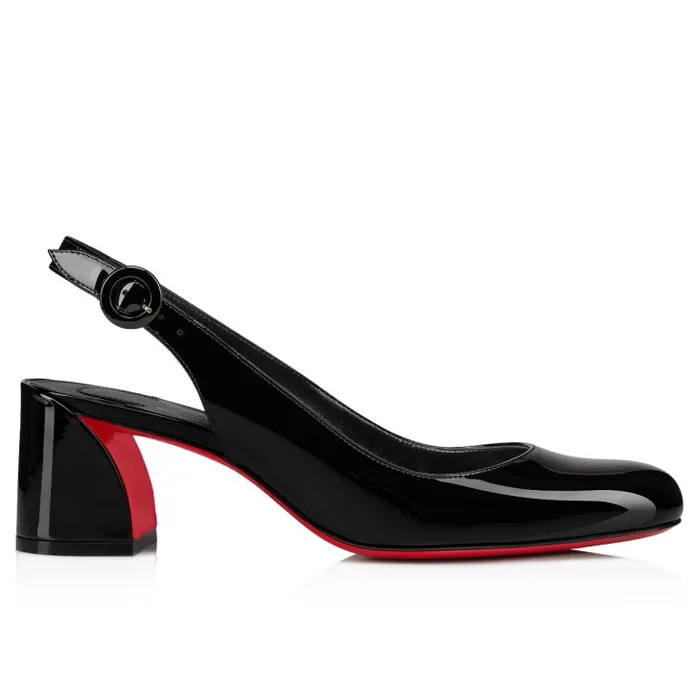 Women So Jane Sling 55 Mm Sling Back Pumps 8211 Patent Leather 8211 Black Christian Louboutin Pumps