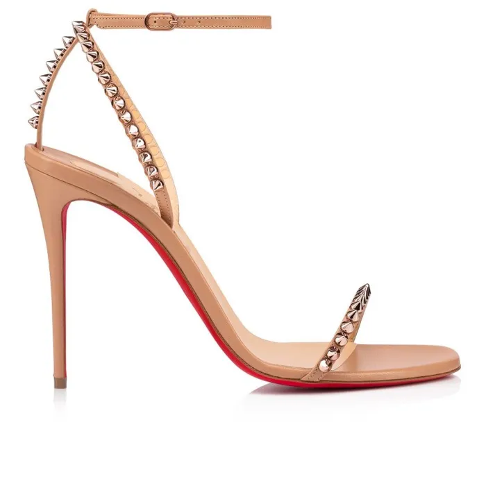 Women So Me 100 Mm Sandals 8211 Leather 8211 Blush Christian Louboutin Sandals and Slides