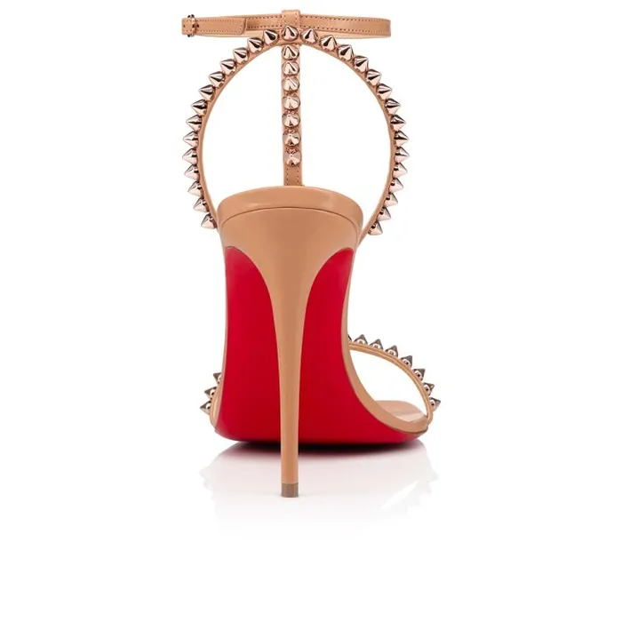 Women So Me 100 Mm Sandals 8211 Leather 8211 Blush Christian Louboutin Sandals and Slides