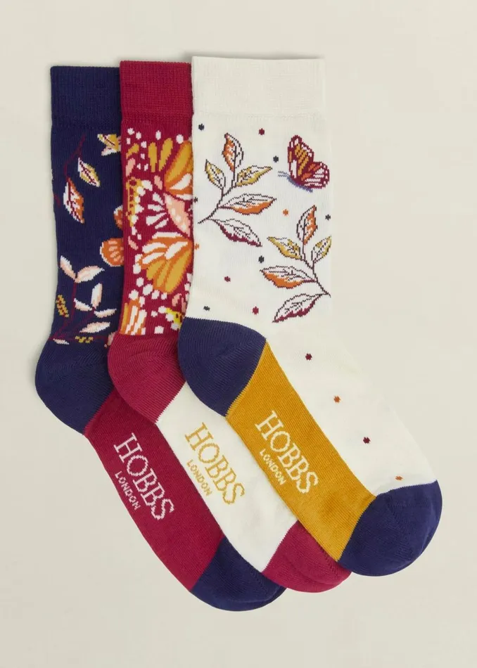 Women Socks and Tights Hobbs Butterfly Sock Set Multi