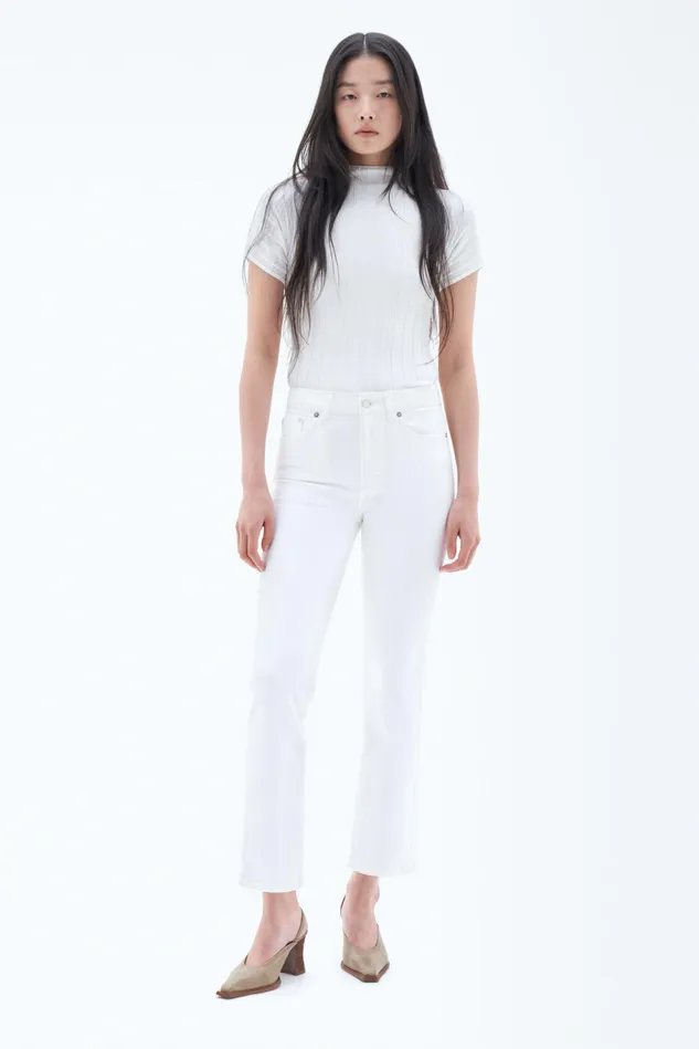 Women Stella Cropped White Wash Washed White Filippa K Jeans