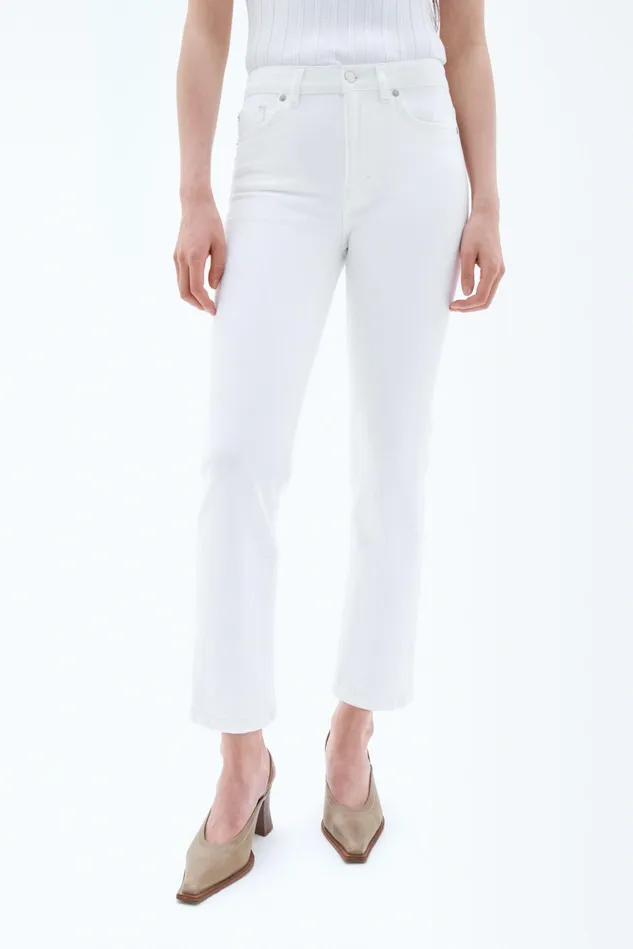 Women Stella Cropped White Wash Washed White Filippa K Jeans