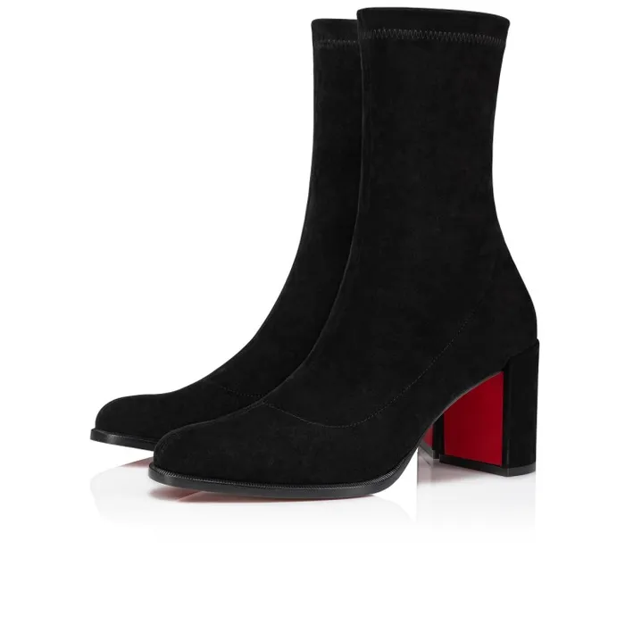 Women Stretchadoxa 70 Mm Low Boots 8211 Stretched Veau Velours 8211 Black Christian Louboutin Boots