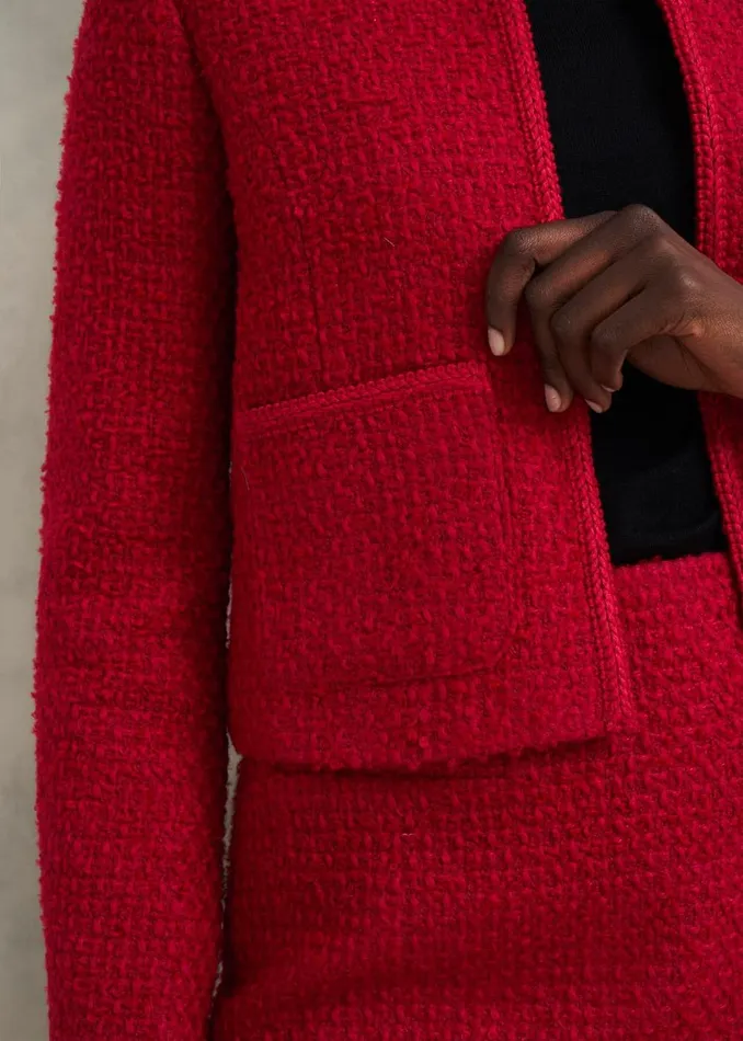 Women Suits and CoOrds Hobbs Rosa Jacket With Wool Rowan Red