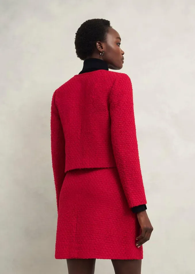 Women Suits and CoOrds Hobbs Rosa Jacket With Wool Rowan Red