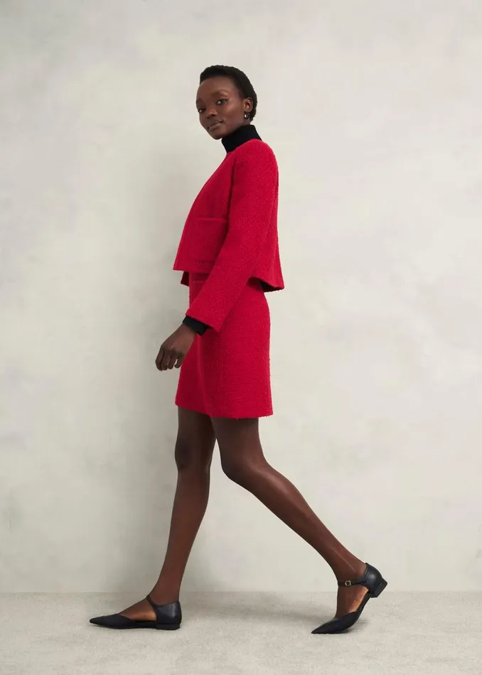 Women Suits and CoOrds Hobbs Rosa Jacket With Wool Rowan Red