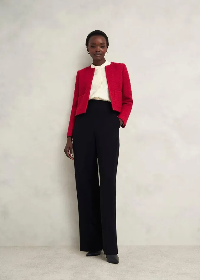 Women Suits and CoOrds Hobbs Rosa Jacket With Wool Rowan Red